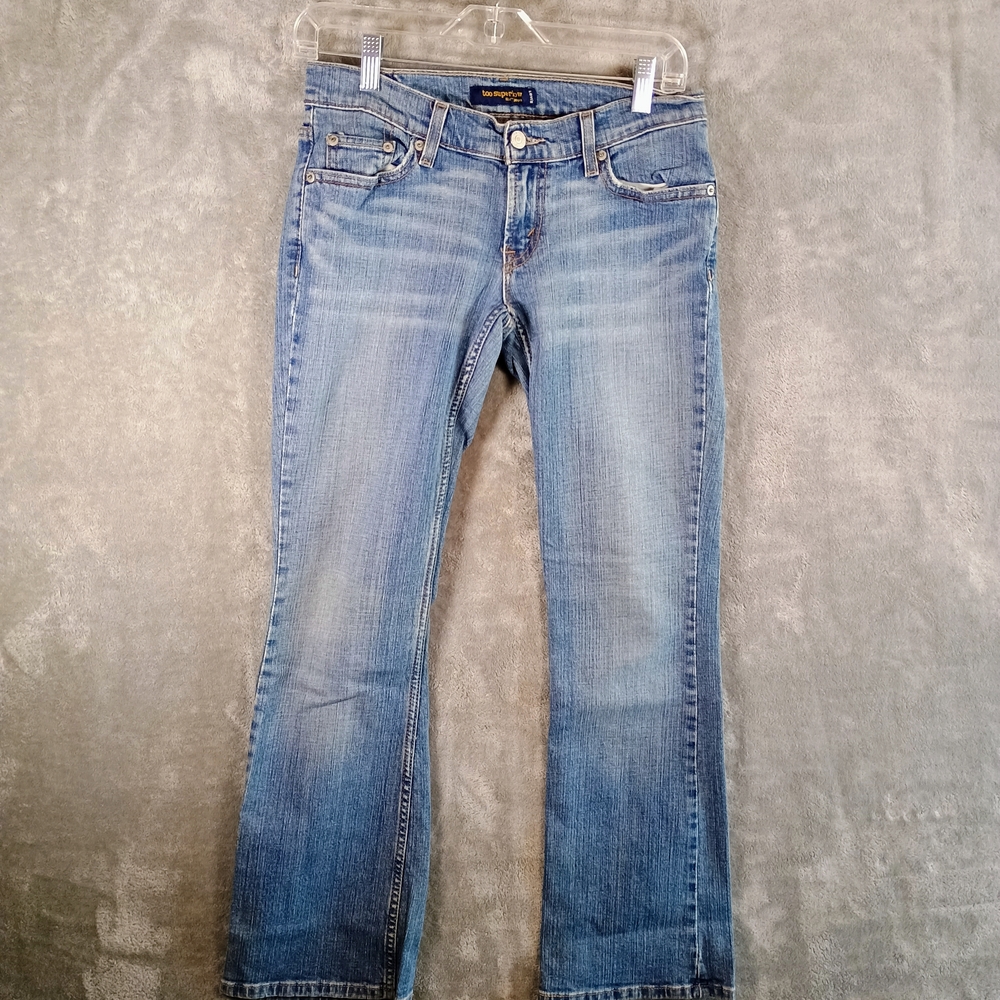 Levi's Y2K Inspired 524 Too Superlow Juniors Light Blue Boot Cut Jeans 5 Short